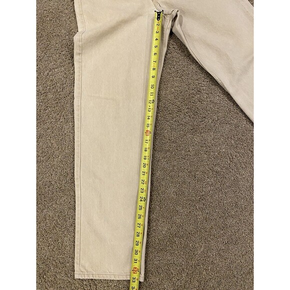 VTG Levis 550 Jeans 34x33 Beige Relaxed Straight Leg 90s Y2K 1997 Orange  Tab - Picture 7 of 10
